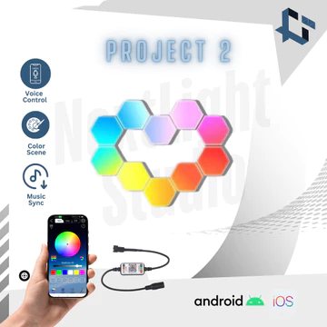 Nextlight Led Gaming Hexagone Room Lampu Kamar Gaming Hexagonal Rgb
