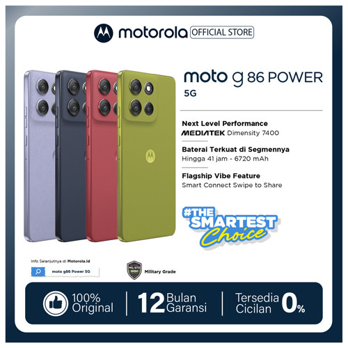 Moto G86 Power 5G 8/256GB - Dimensity7400 - 6720mAh - 6.67" pOLED 1.5K 120Hz - M