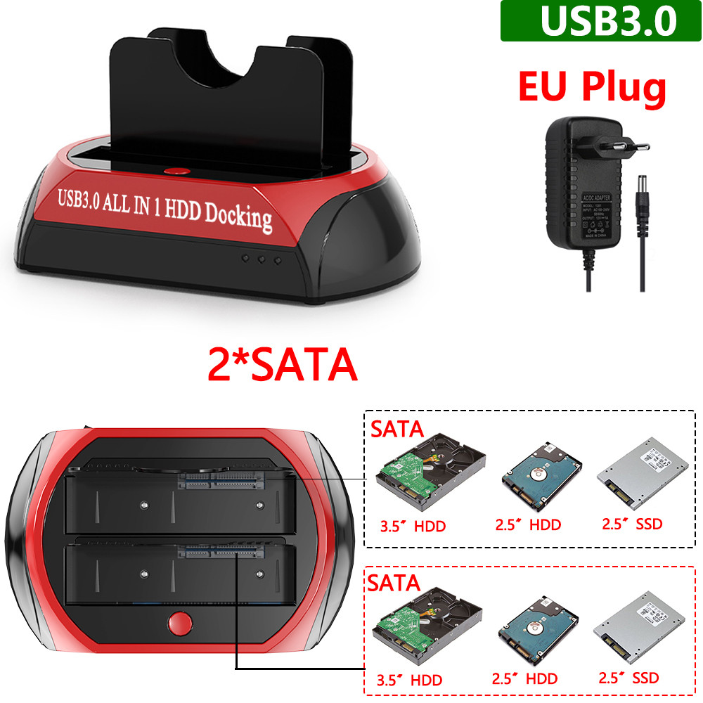SATA IDE HDD USB Docking Station For Inch Adapter SSD Solid  State With Card Reader USB Hub Hdd External Hard Drive