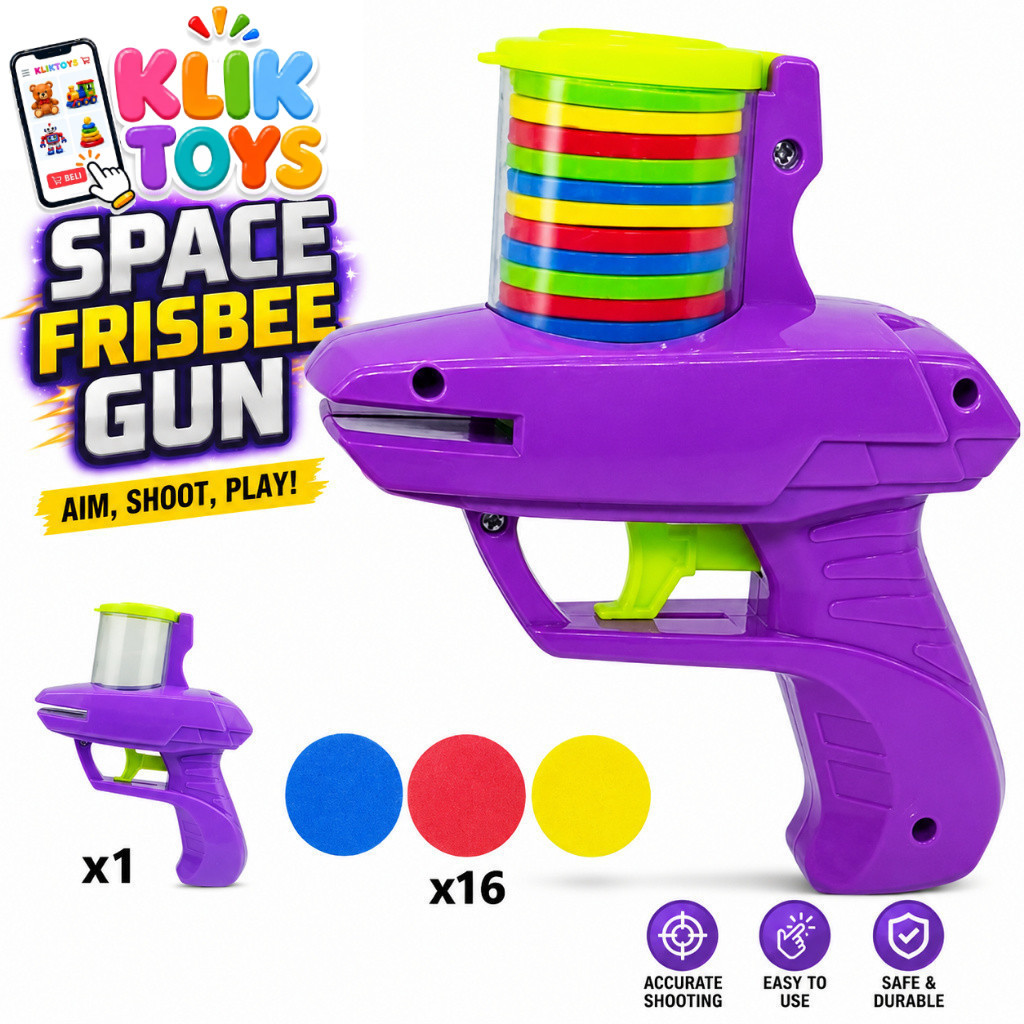 Jual KLIK TOYS SPACE FRISBEE GUN Mainan Peluncur Cakram Busa Untuk ...