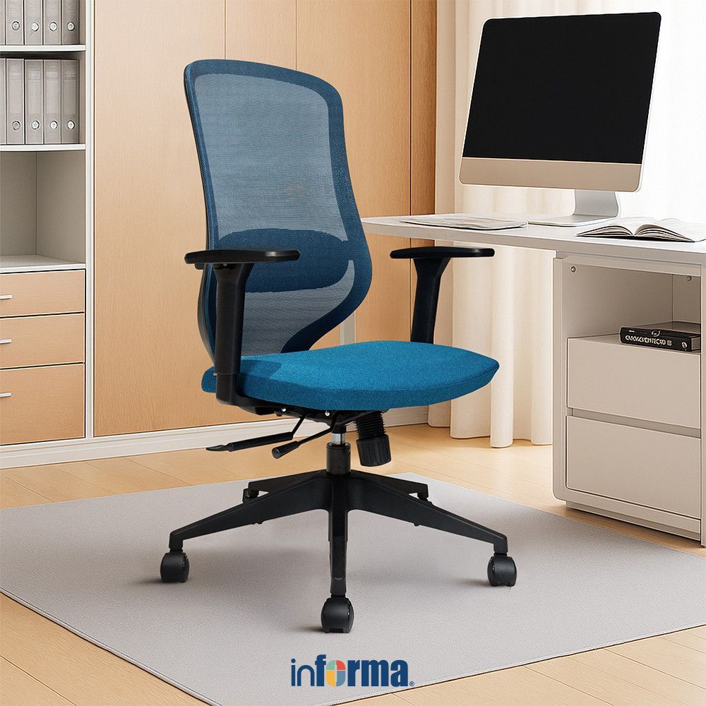 Jual Informa Sieben Koda Kursi Kantor Sandaran Rendah - Biru Office ...