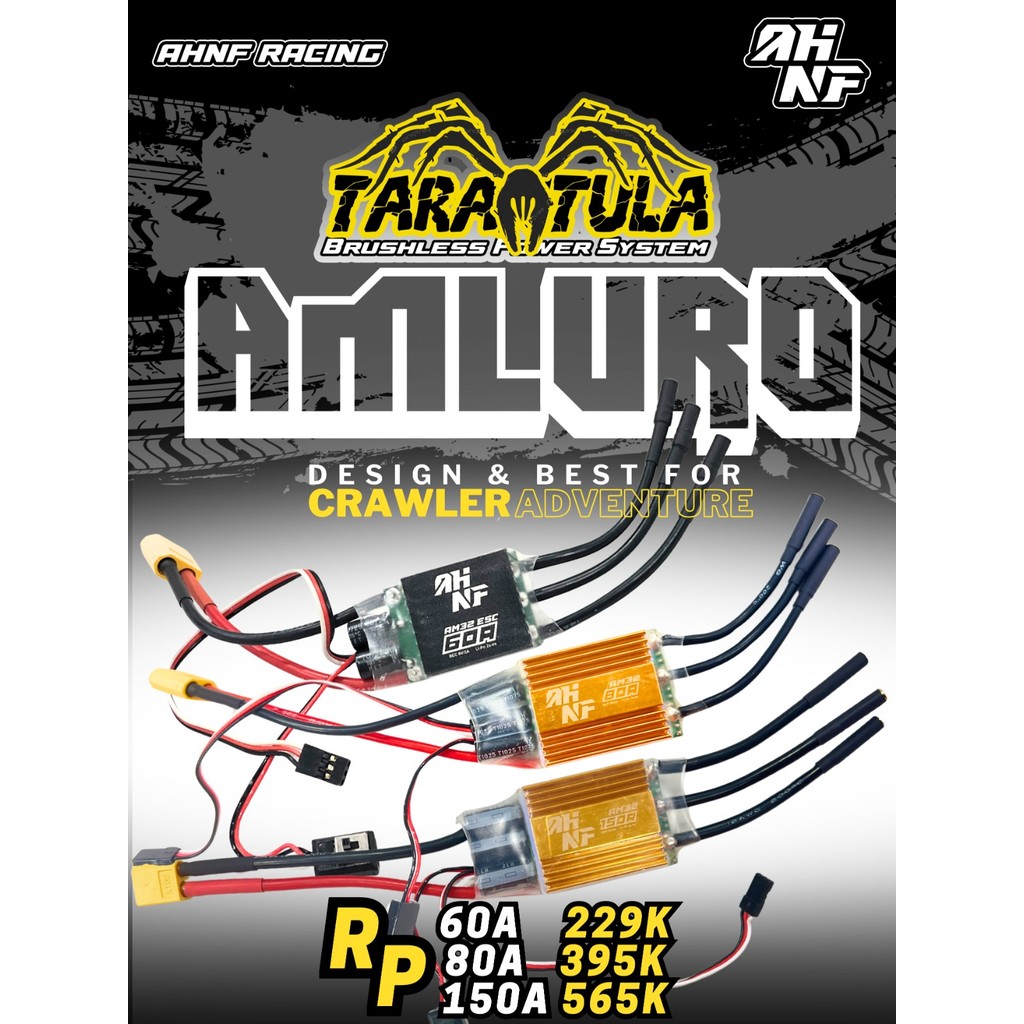Jual AHNF Tarantula Amluro AM32 60A 80A 150A Programming Brushless ESC ...