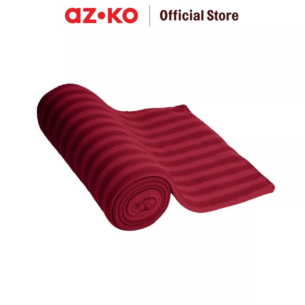AZKO Sleeplite Selimut Polar Fleece Stripe Blanket Kain Penghangat Tubuh Aksesoris Tempat Tidur Bedroom Accessories Perlengkapan Kamar Tidur - foto 1