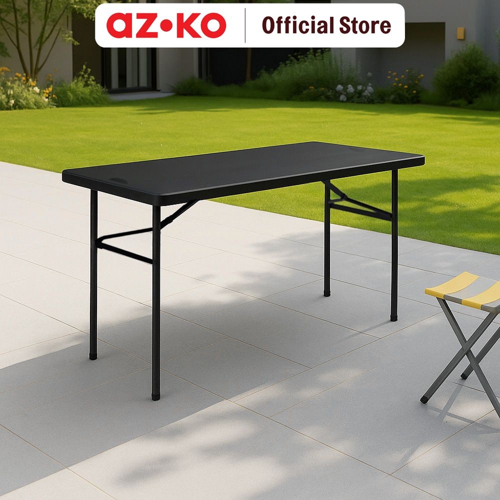Jual AZKO New Storm 122X61 cm Meja Taman Lipat - Hitam Foldable Garden ...