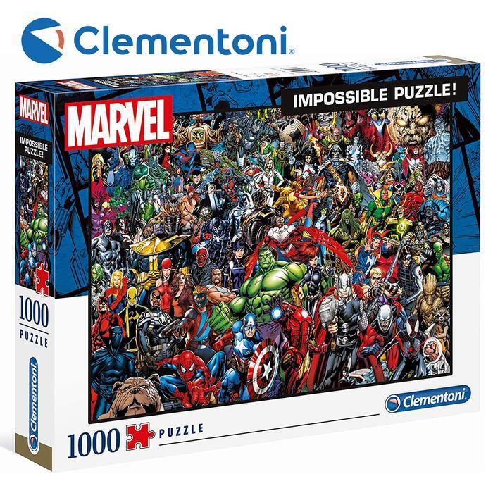 Clementoni - Puzzle for Adults 1000 Pieces, Marvel Deadpool Compact Box, Made in Italy, 37050