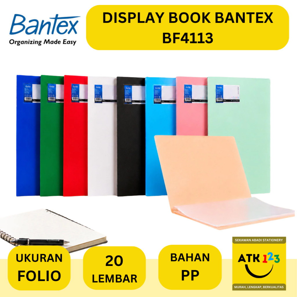 Jual BANTEX Map Display Book 20 / 40 / 60 Pockets Bahan PP Anti-Statis ...