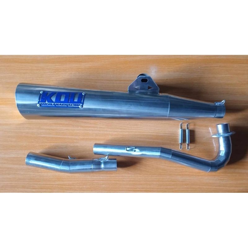 Jual Titanium Power Pipe FULL SET tri-cut for WAVE 125 (tip 51mm ...