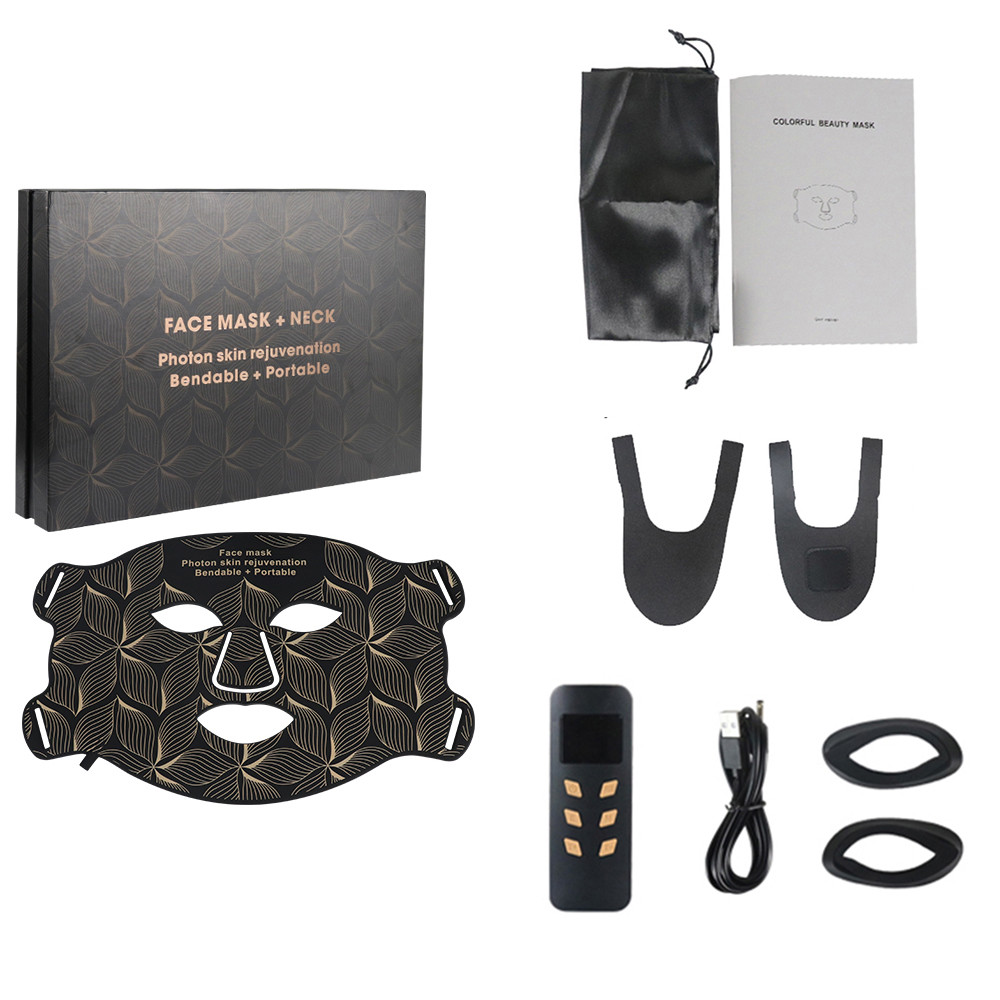 Jual LED 8 Colors Face Mask and Neck Red Light Near Infrared Therapy ...