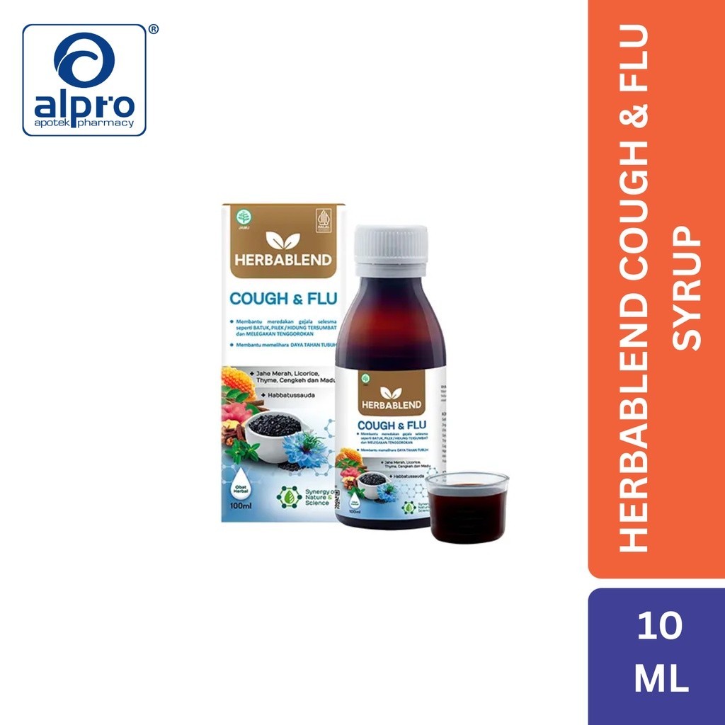 Jual HERBABLEND COUGH & FLU SYRUP 100ML | Shopee Indonesia