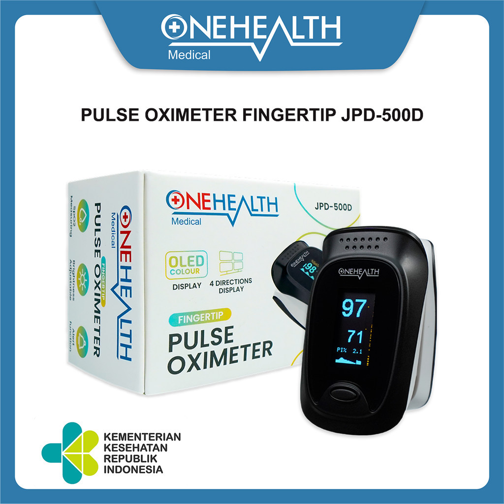 Jual Onehealth Pulse Oximeter Fingertip Adult JPD-500D/JPD500D/JPD 500D ...