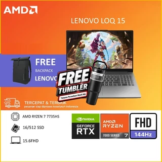 LENOVO LOQ 15 - AMD RYZEN 7 7735HS RTX3050 6GB/ 16GB 512GB W11+OHS 15.6FHD 144HZ 100SRGB -1AID