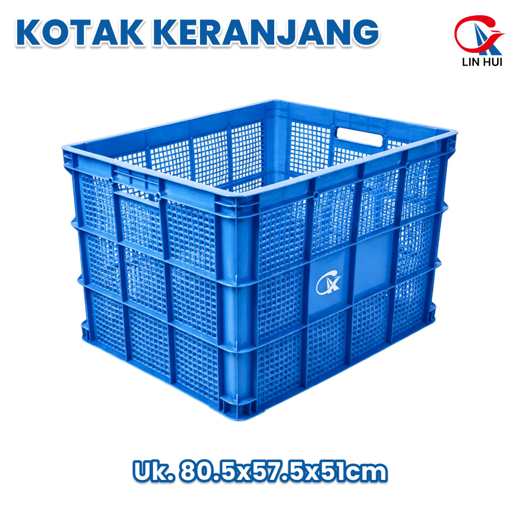 Jual LIN HUI Kotak Keranjang Plastik Bahan HDPE Ukuran 80.5x57.5x51 cm ...