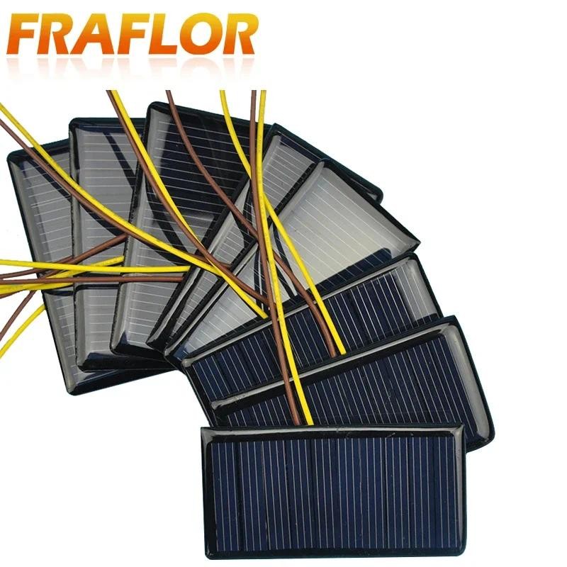 4 Pièces Mini Panneau Solaire 1V 0.15W DIY 45x25mm Polysilicium Pour Projets Et Jouets