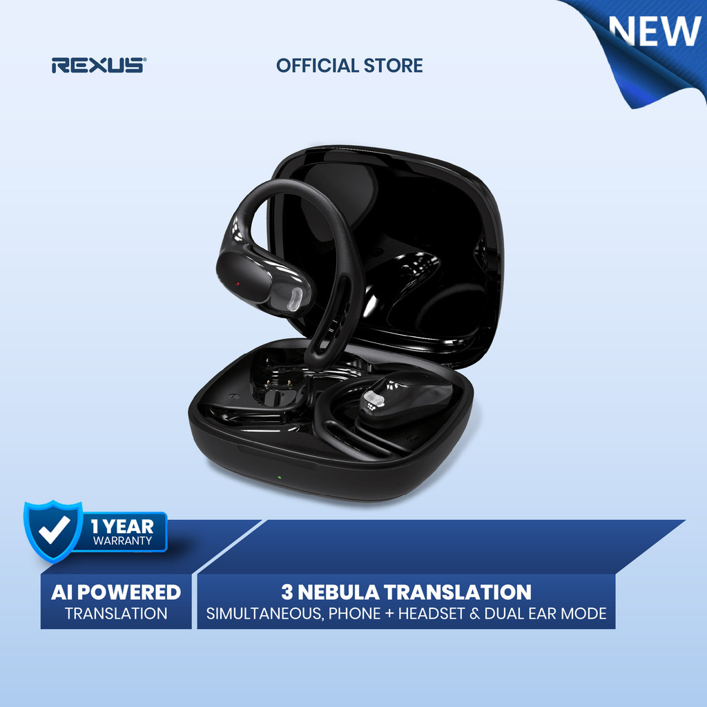 Jual Rexus Sonette NA-30 TWS Bluetooth Open Ear - AI-Powered Nebula ...