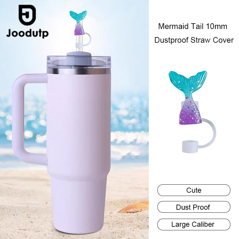 Jual JOODUTP Lucu 10mm Tutup Sedotan Silikon Ekor Putri Duyung Imut ...