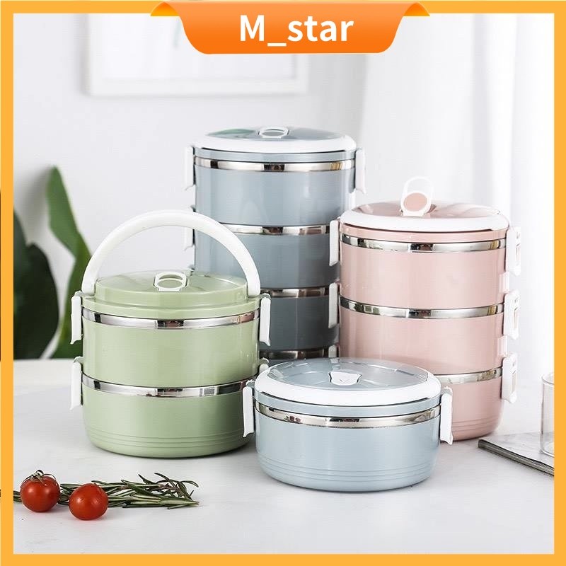 Jual Rantang Stainless 2 dan 3 SUSUN tahan panas Lunch Box Set Rantang ...