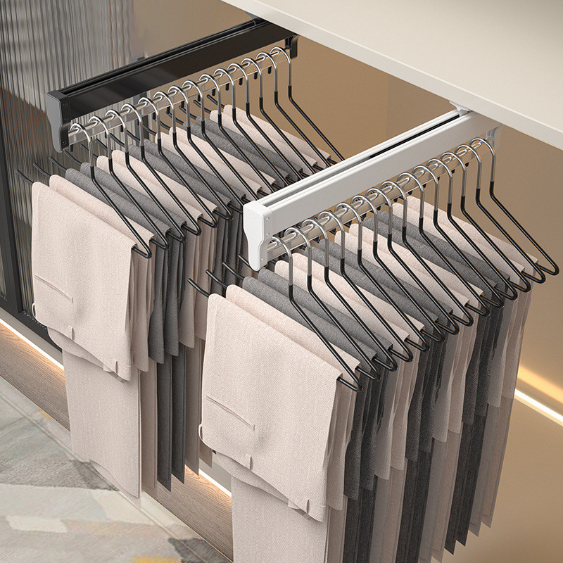 Jual Top Mount drobe Hanger Pulling Out Hangers Extendable Clothes Rail ...