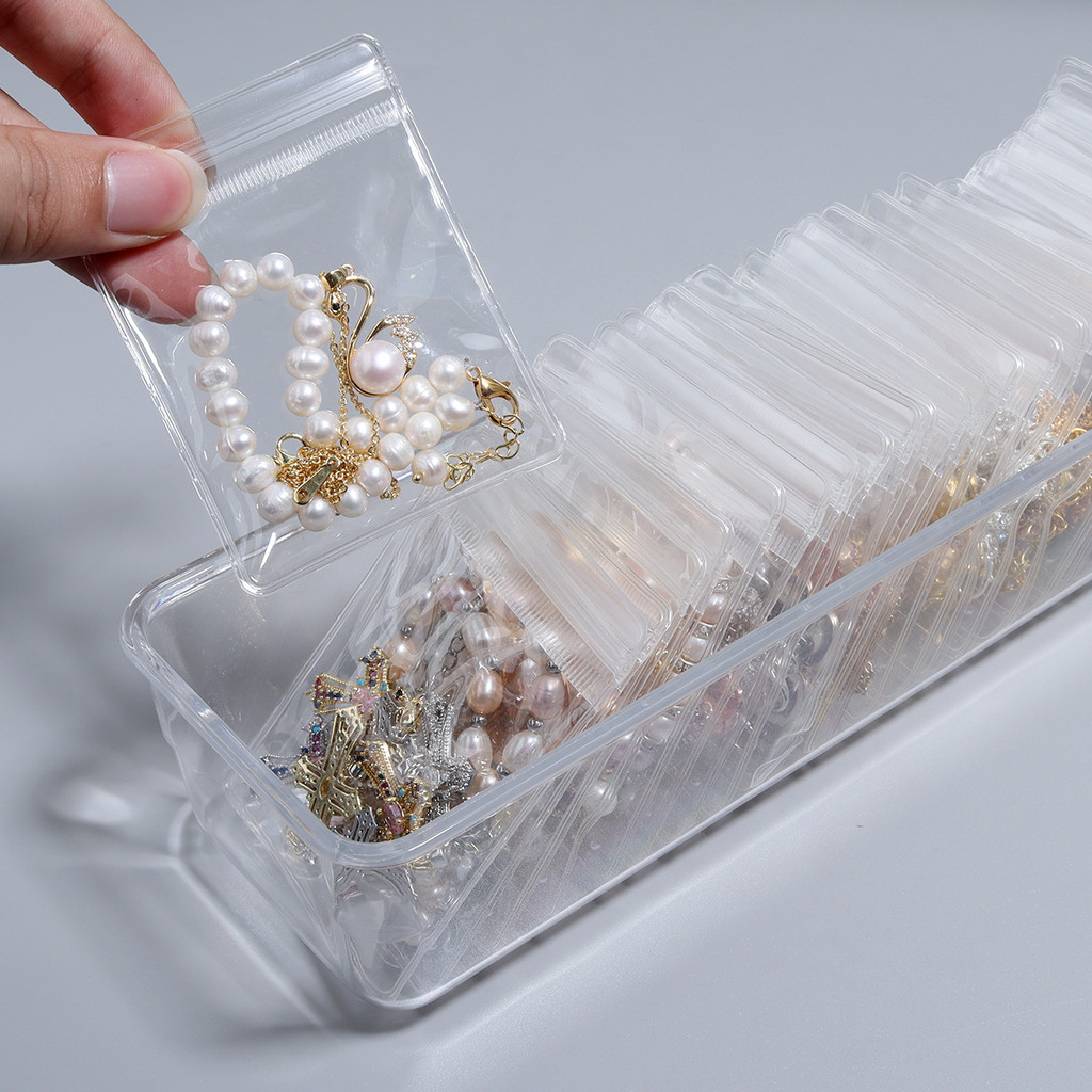 Jual Transparent Box Storage Organizer Desk Plastic Storage Box ...
