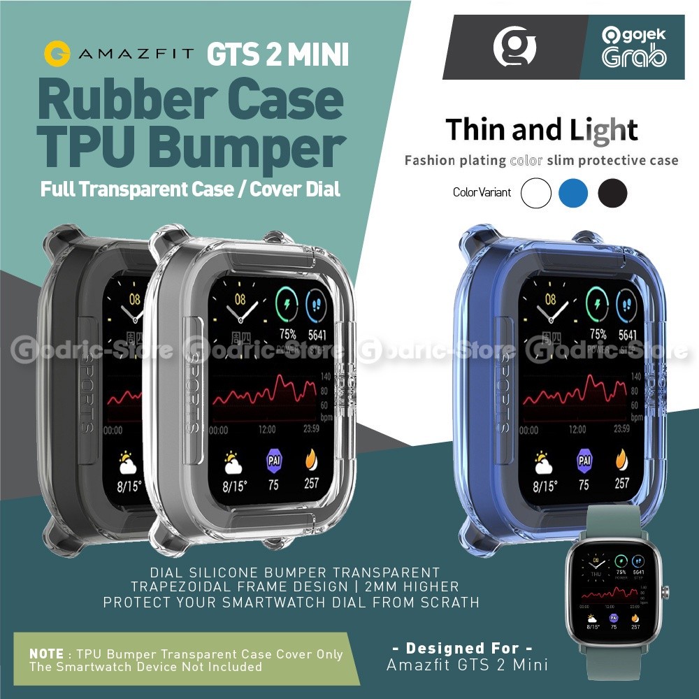 Jual Rubber Case TPU Soft Bumper Cover Protector for Amazfit GTS 2 MINI ...