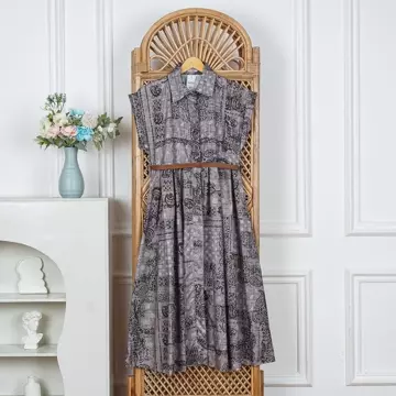 NJW Dress Wanita HARNI Midi Dress Gaun Wanita Gaun Wanita