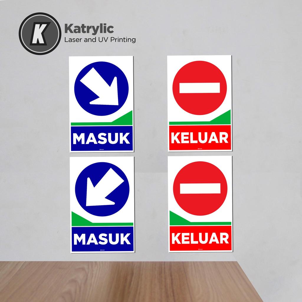 Jual Rambu Lalu Lintas Masuk (In) dan Keluar (Out) Katrylic / 30 x 45 ...