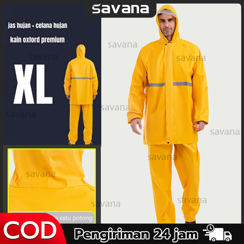 Jual JAS HUJAN SETELAN PROYEK DEWASA WARNA KUNING BAHAN kain oxford ...