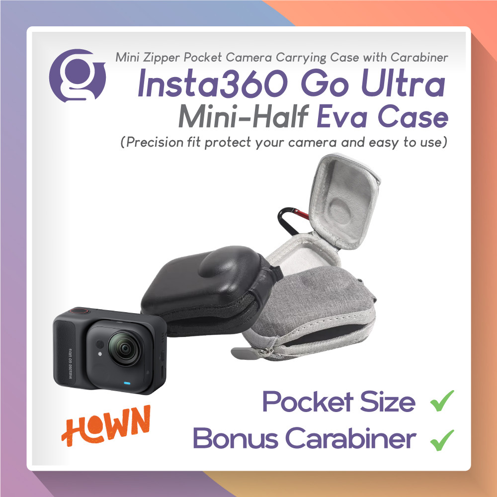 Jual HOWN Half Open Case for Insta360 Go Ultra Mini Storage Bag / Tas ...