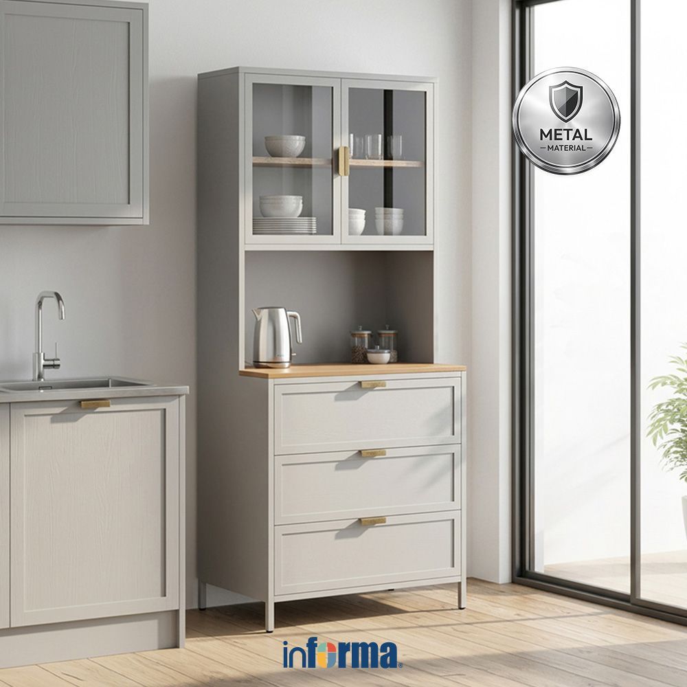 Informa Penny Kabinet Dapur Metal Low Lemari Dapur Kabinet Pantry Rak Kitchen Set Storage Masak