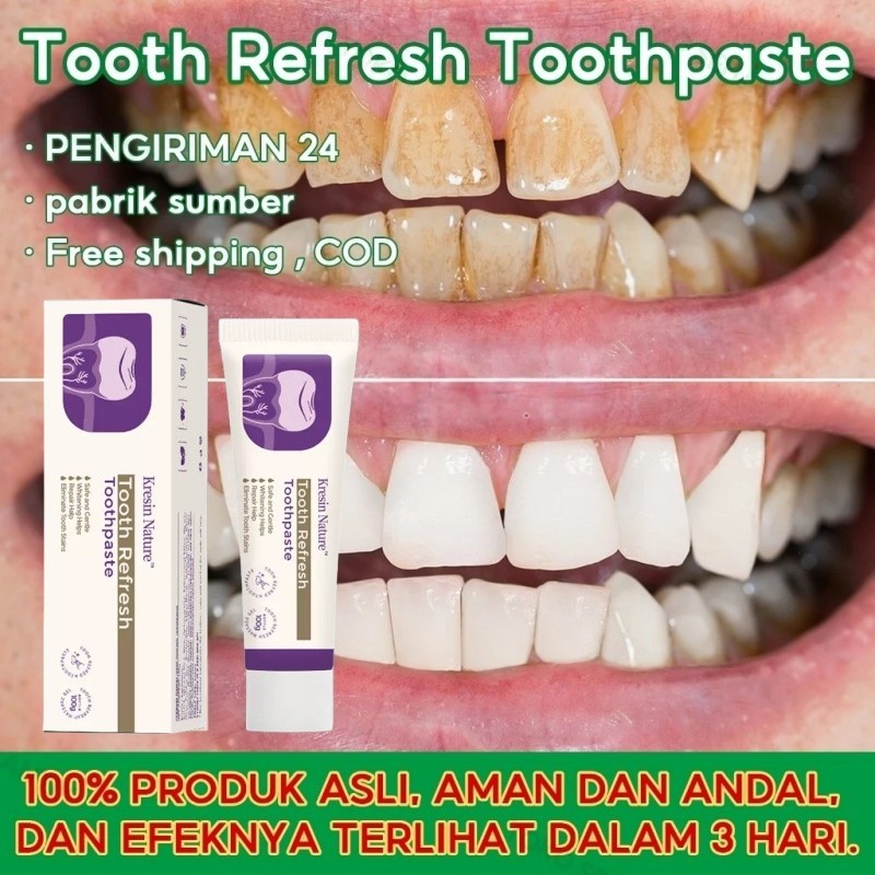 Jual Tooth Refresh Toothpaste 100g Pasta Gigi Sensitif Pembersih Gigi ...
