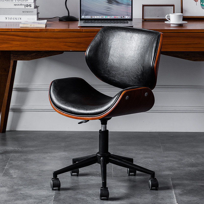 Jual ‌Ergonomic Solid Wood Task Chair, 360° Swivel Office Seat, Heavy ...
