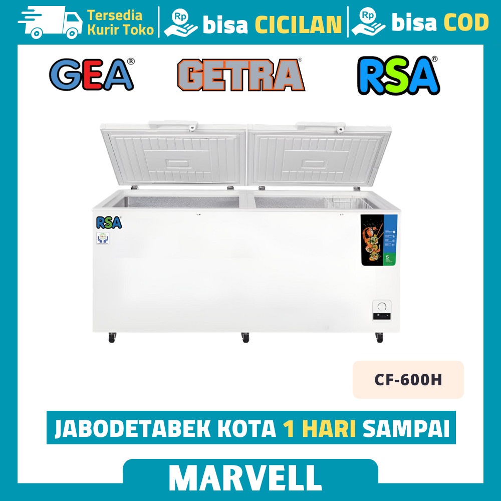 Jual Chest Freezer Box Rsa Cf-600h Chest Freezer 500 Liter Garansi ...