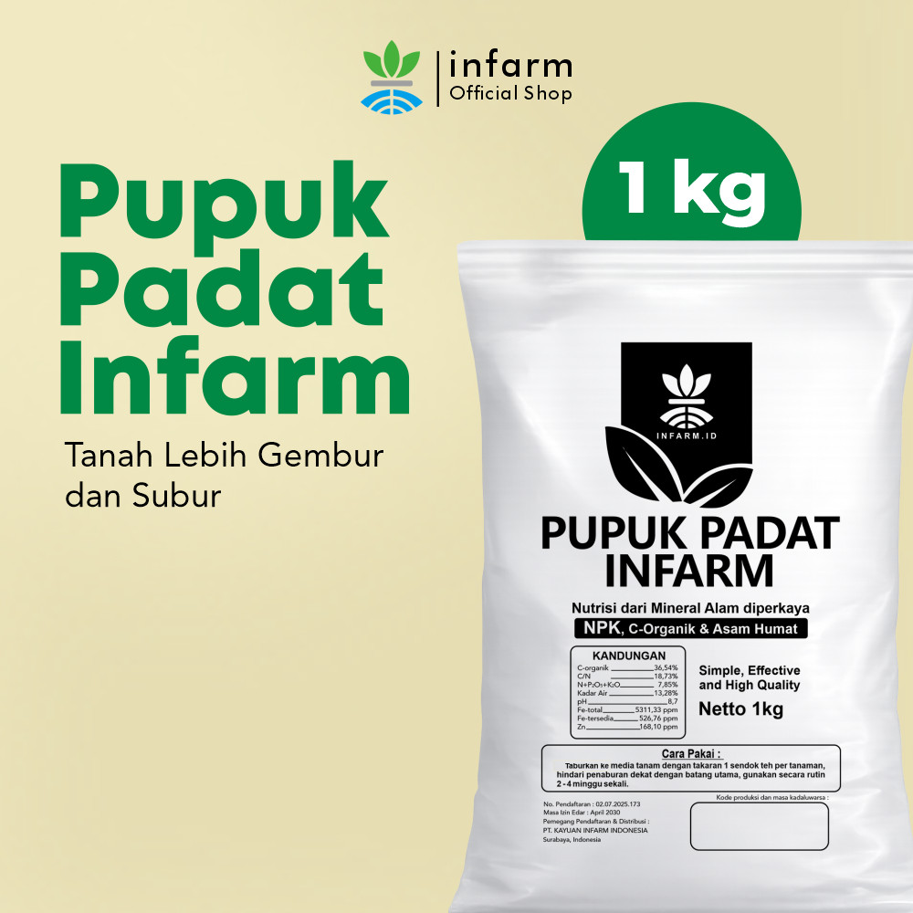 TANDURI - Pupuk Padat Infarm 1000 Gr, Nutrisi 1 Kg Penyubur Tanah dan Pertumbuhan Tanaman