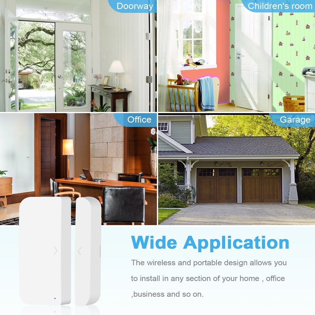 Jual Wifi ZigBee Door And Windows Sensor Magnetic Tuya Smart Life ...