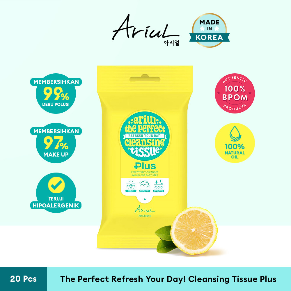 QEILA - ARIUL The Perfect Refresh Your Day! Cleansing Tissue Plus 20S | Tissu Untuk Membersihkan Makeup