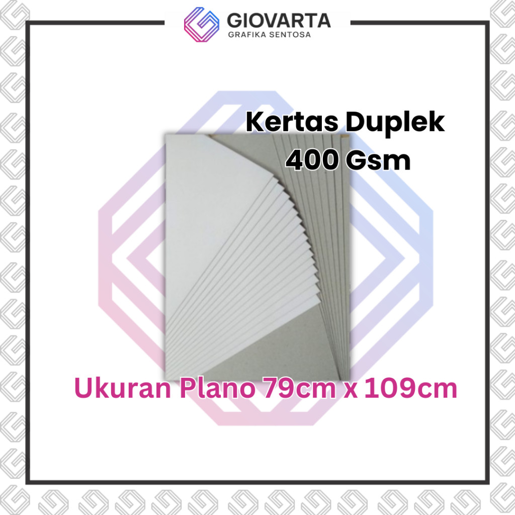 Jual Kertas Duplek 400 Gsm Ukuran Plano 79cm x 109cm | Shopee Indonesia