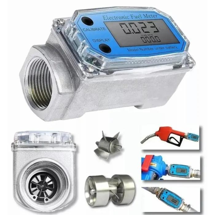 Jual Digital Flow meter Turbine 1 inch Flow meter Air/Solar/Minyak 1 in ...