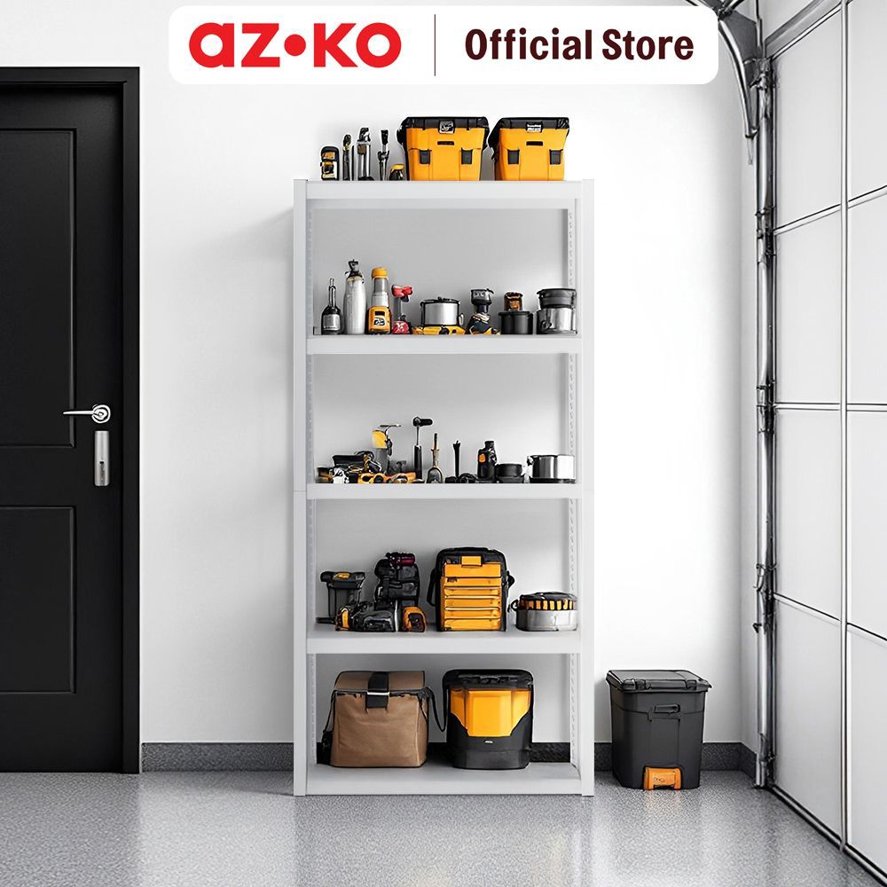Jual AZKO Krisbow Strata Rak Besi 5 Tingkat 90x40x183 cm - Putih Shelf ...