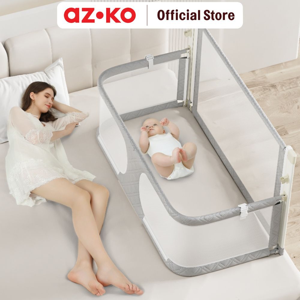 AZKO Kindla Pagar Pengaman Bayi Abu-Abu