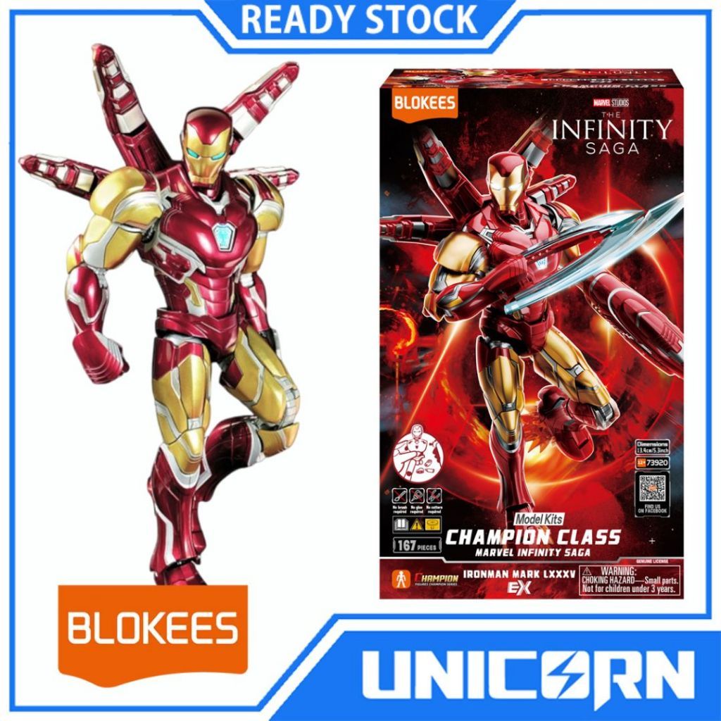 Jual Blokees Marvel Infinity Saga Champion Class Iron Man Mark LXXXV ...