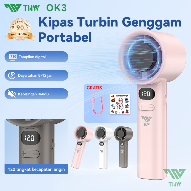Jual TNW OK3 Turbo Kipas High-speed Portable Handheld Fan USB Mini ...