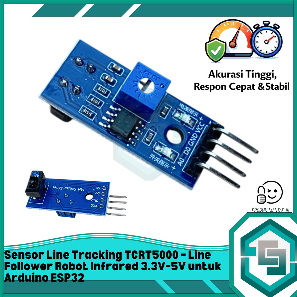 Jual Sensor Line Tracking TCRT5000 – Line Follower Robot Infrared 3.3V ...