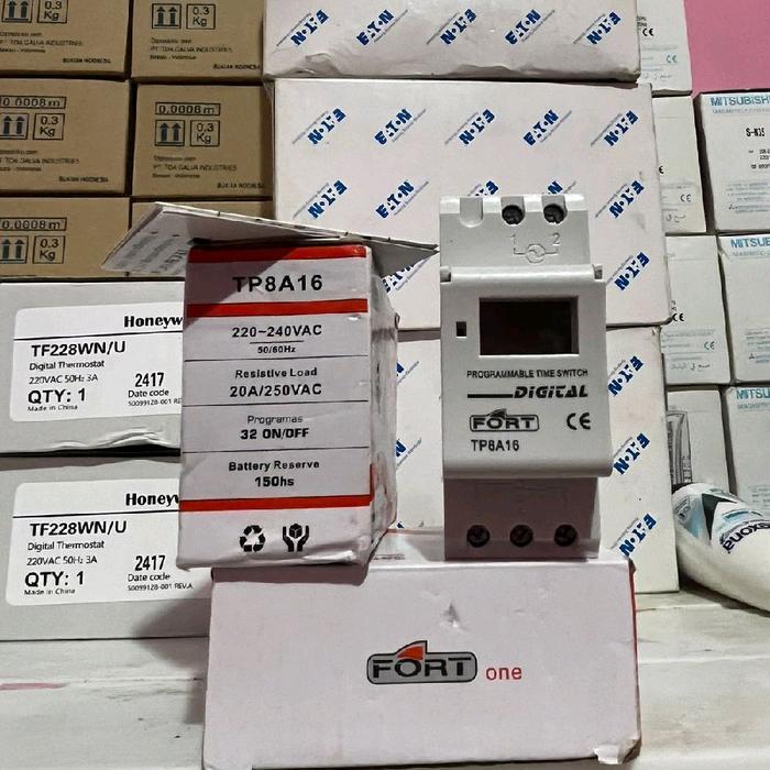 Jual WEEKLY TIMER DIGITAL PROGRAMMABLE TP8A16 FORT | Shopee Indonesia