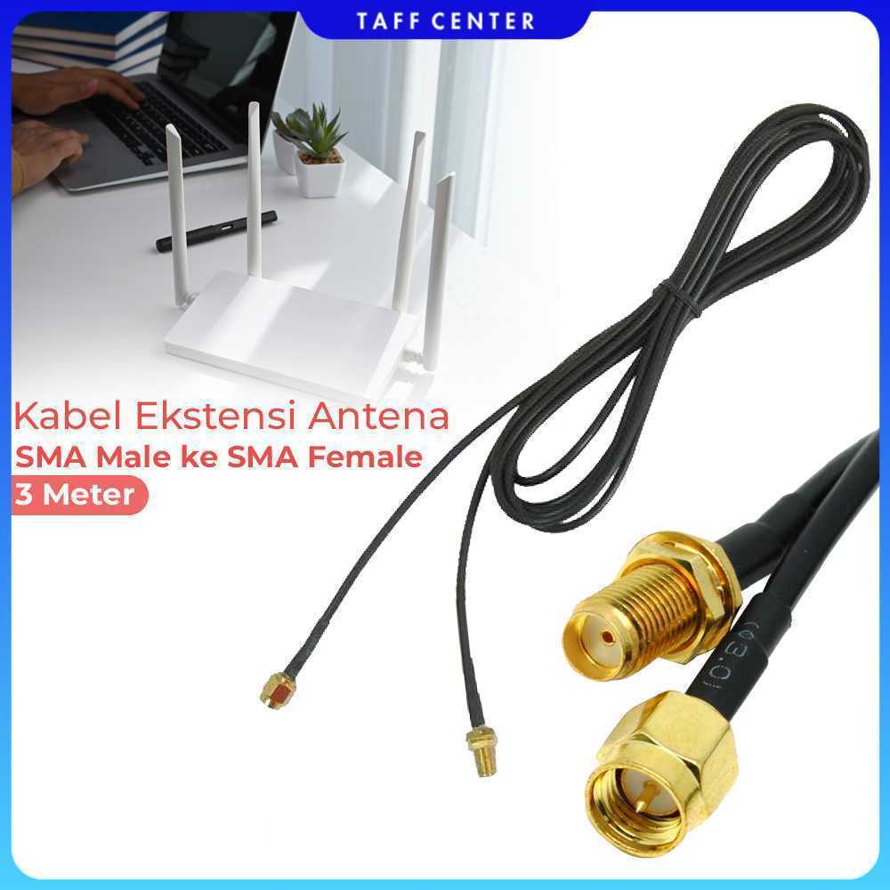 Jual Kabel Ekstensi Antena Router SMA Male ke SMA Female 3M | Shopee ...