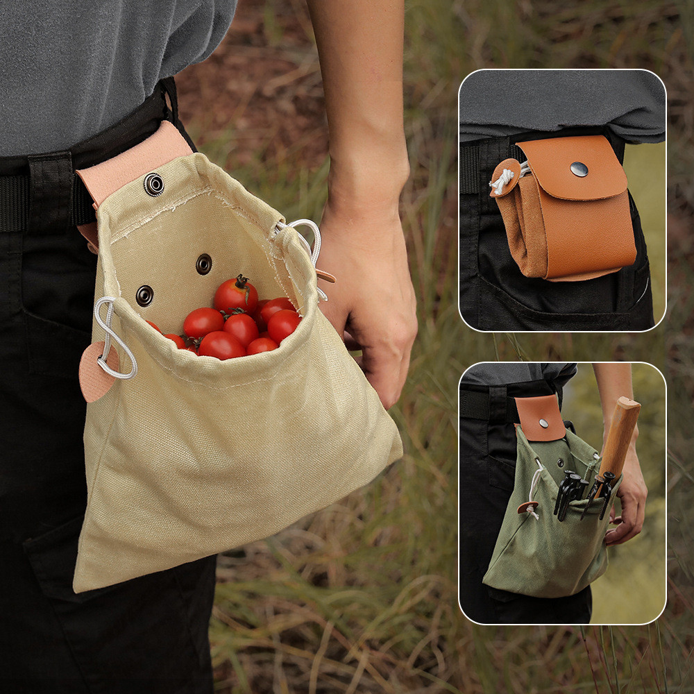 Jual Outdoor Foraging Bag, Fruit Picking Bag, Waist Hanging Tool Belt ...