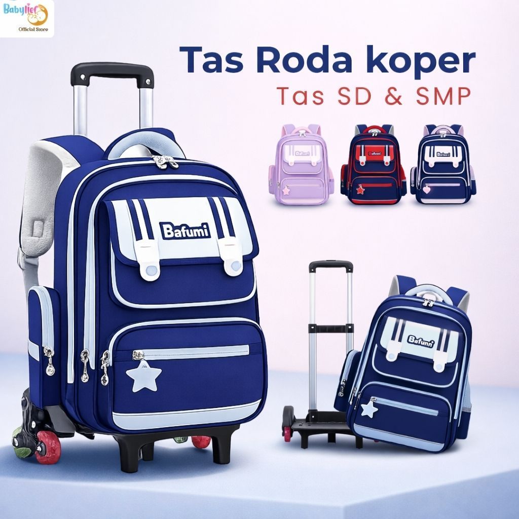 Jual Babylief Tas Roda Anak SD/SMP – Backpack Model Koper Anti Air ...