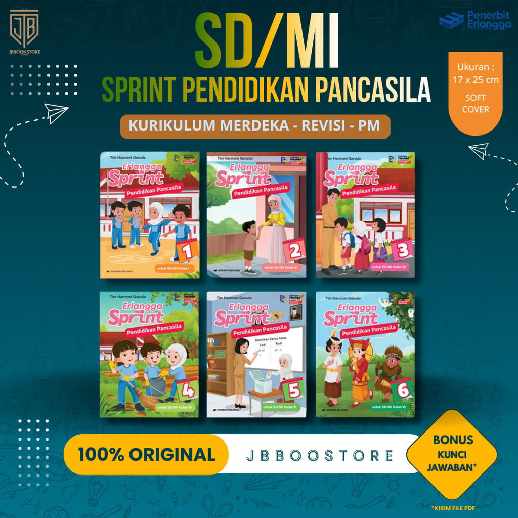 Jual [ Erlangga ] Buku Sprint Pendidikan Pancasila Kelas 1 2 3 4 5 6 SD ...
