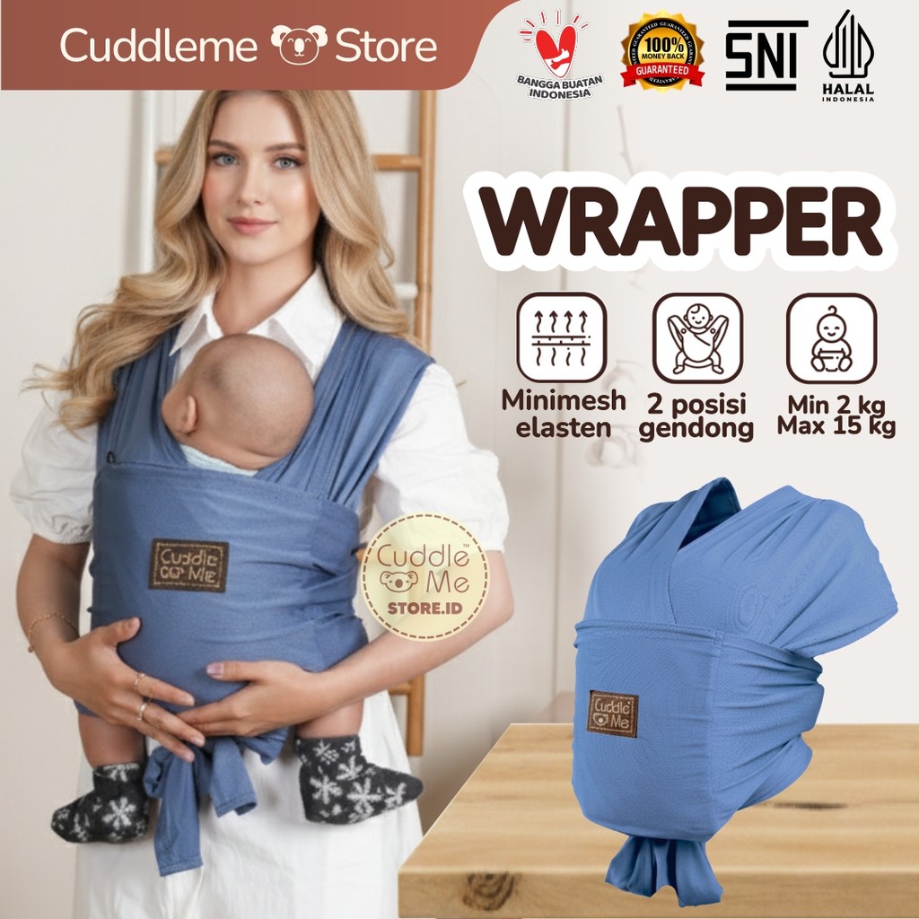 Jual NEW Baby Wrapper Instant CUDDLEME Gendongan Instan Nyaman dan ...