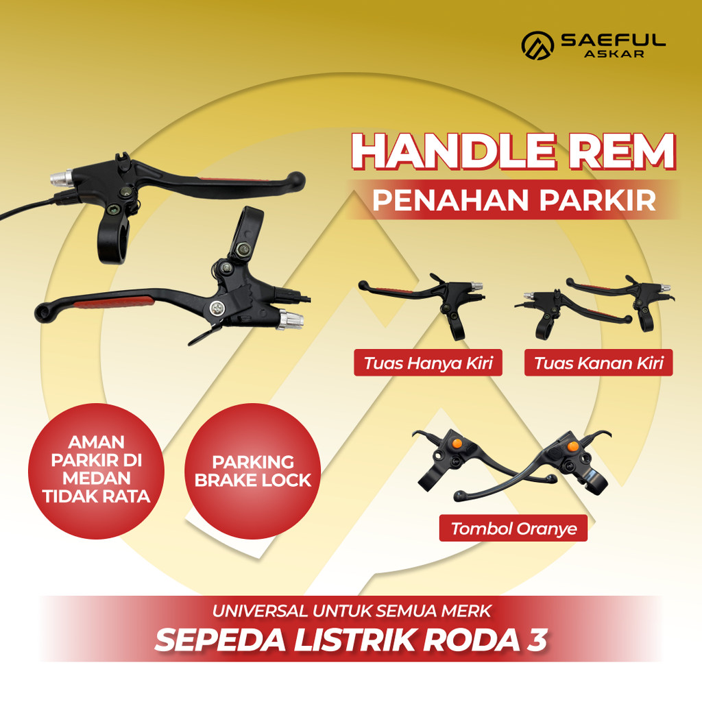 Jual Handle Rem dengan Brake Lock untuk Sepeda dan Motor Listrik Handle ...