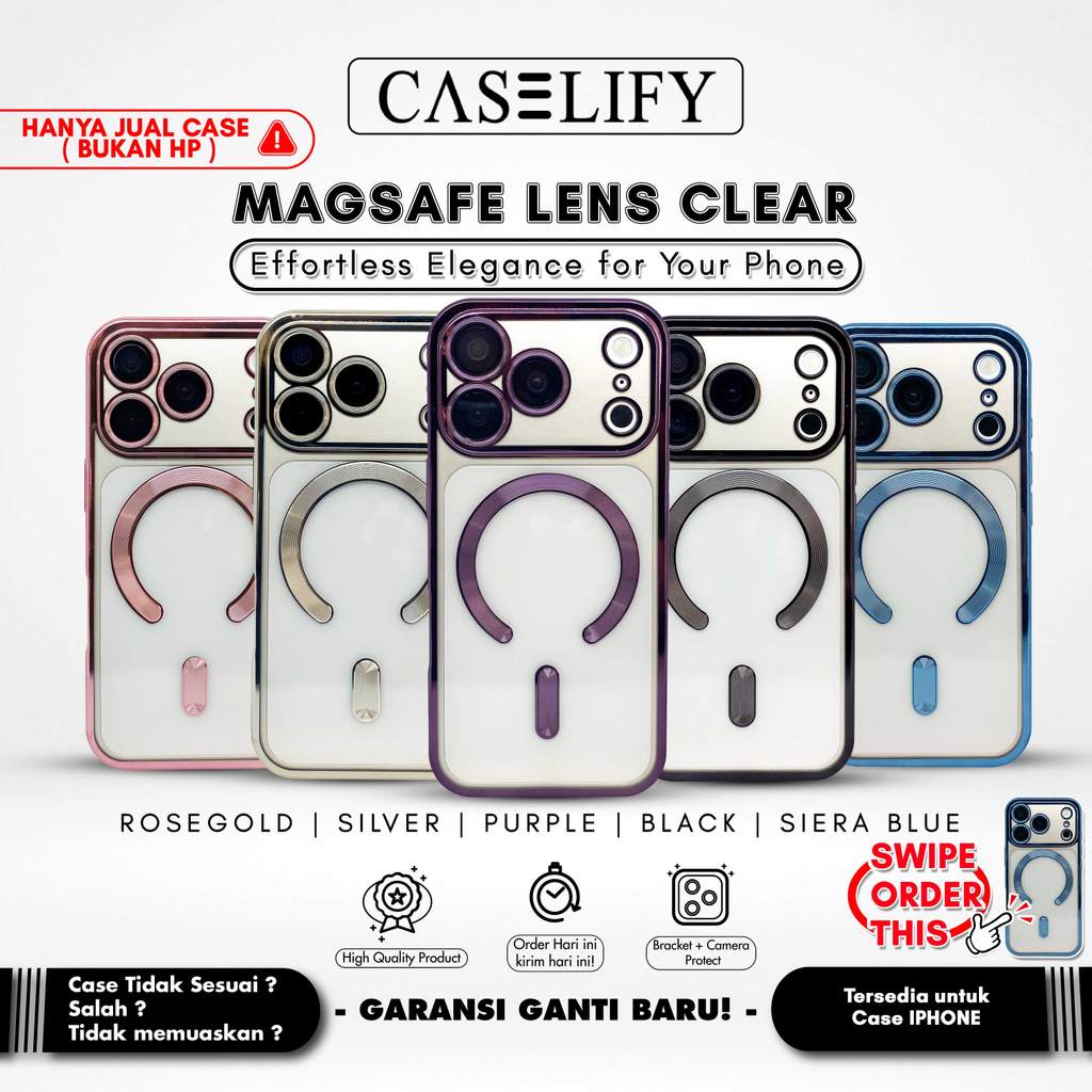 Jual CASELIFY magsafe lens protector clear case iphone 11 12 13 14 15 ...