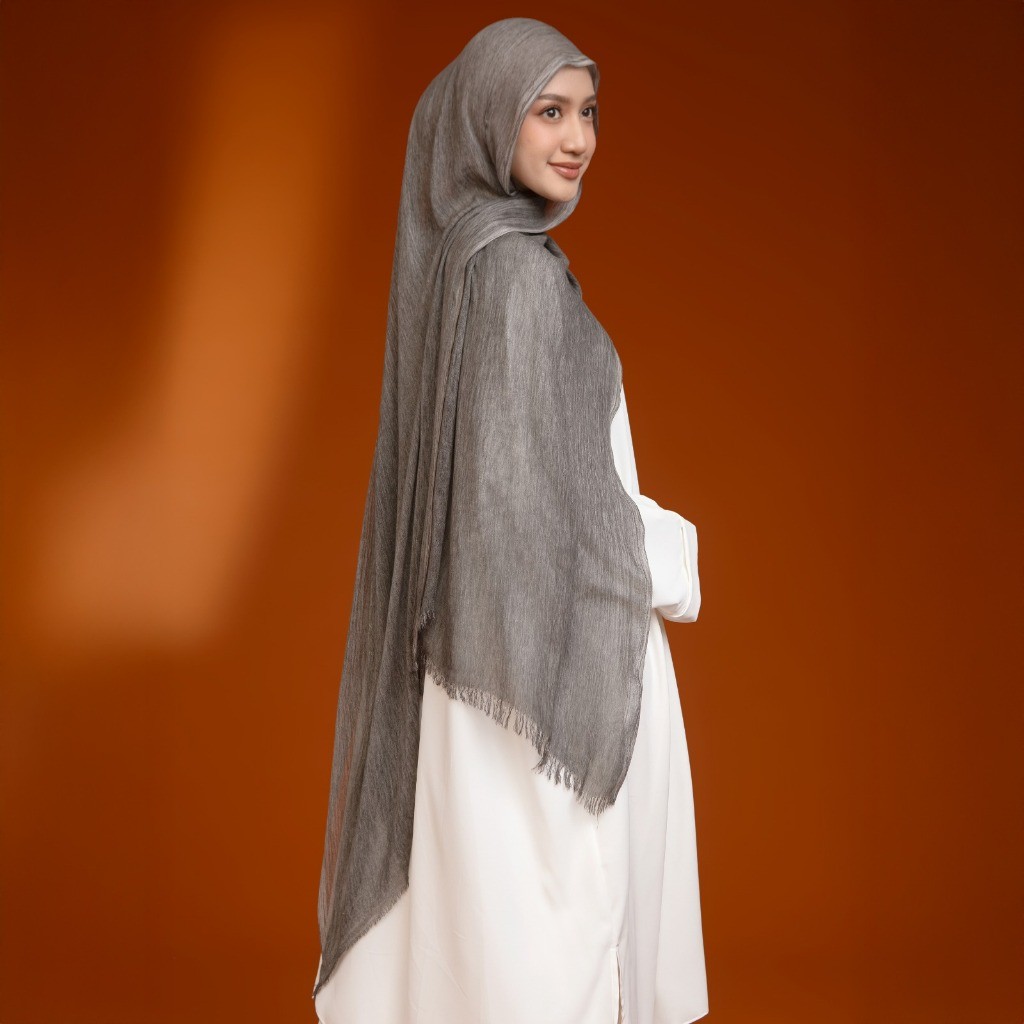 Lozy Hijab Viscose Crinkle Shawl (Hijab Pashmina Modal Textured Bahan Crinkle Viscose)